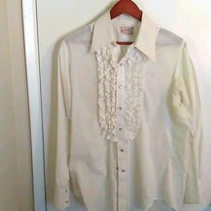 RUFFEL SHIRT BUTTON UP